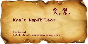 Kraft Napóleon névjegykártya